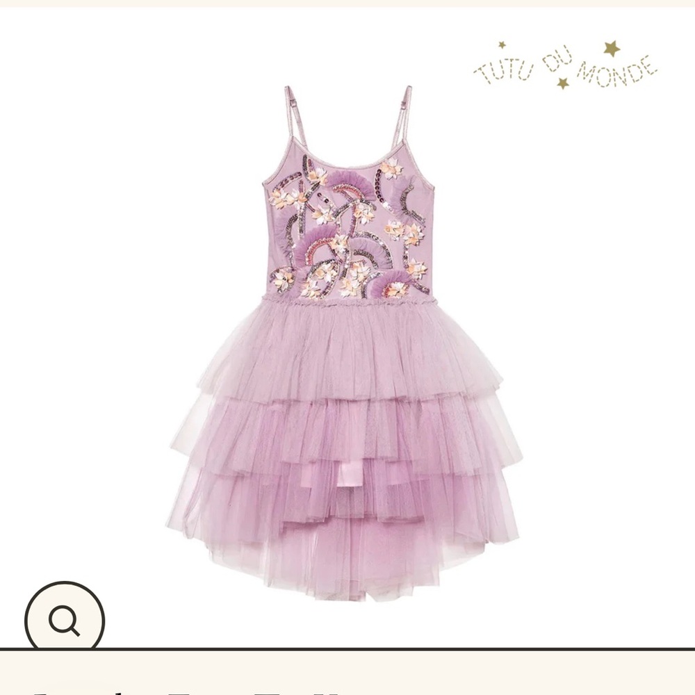 Tutu Du Monde New Wave Tutu Dress Purple Charm Size 10-11